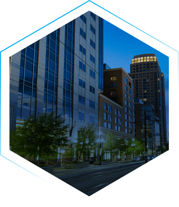 A skyline image of some downtown Salt Lake City buildings